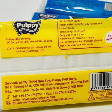 Khăn Giấy Bỏ Túi Pulppy Hương Trái Cây Lốc 6 Gói Nhỏ Gọn Mềm Siêu Thấm Hút 15.000đ 4