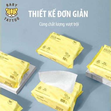 Khăn Giấy Bông Khô Cashmere cho Bé Đa Năng Khô Hoặc Ướt Giá Ưu Đãi 60k 9