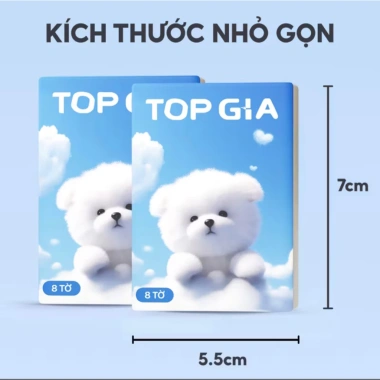 Khăn giấy khô bỏ túi mini TOPGIA 1 bịch 10 gói - 8 tờ, giấy dai mịn, chỉ 20.000đ 8