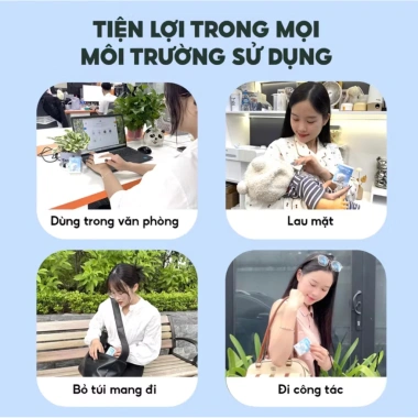 Khăn giấy khô bỏ túi mini TOPGIA 1 bịch 10 gói - 8 tờ, giấy dai mịn, chỉ 20.000đ 9