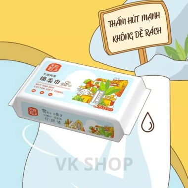 Khăn Giấy Khô Đa Năng 18x20cm Vải Không Dệt An Toàn Da - Du Lịch, Giá 30.000đ
