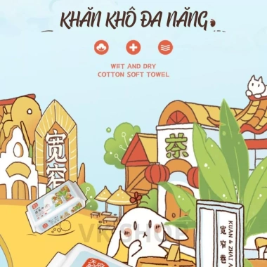 Khăn Giấy Khô Đa Năng 18x20cm Vải Không Dệt An Toàn Da - Du Lịch, Giá 30.000đ