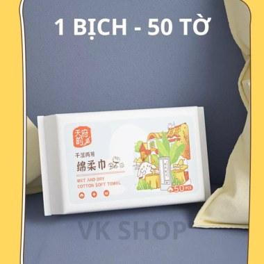 Khăn Giấy Khô Đa Năng 18x20cm Vải Không Dệt An Toàn Da - Du Lịch, Giá 30.000đ