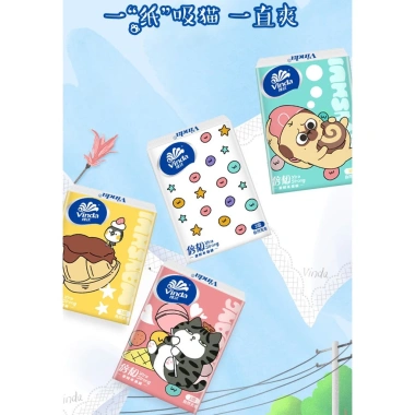 Khăn giấy khô mini bỏ túi tiện lợi 3 lớp mềm mịn hình gấu thỏ cún chỉ 15.000 VND 3