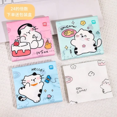 Khăn giấy khô mini bỏ túi tiện lợi họa tiết hoạt hình Giá chỉ 11.000₫ giảm mạnh 5