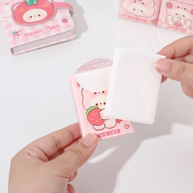 Khăn Giấy Khô Mini Cute Đa Năng 9 Gói Bỏ Túi Nhiều Mẫu Dễ Thương Capybara Giá 35k 2