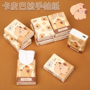 Khăn Giấy Khô Mini Cute Đa Năng 9 Gói Bỏ Túi Nhiều Mẫu Dễ Thương Capybara Giá 35k 6