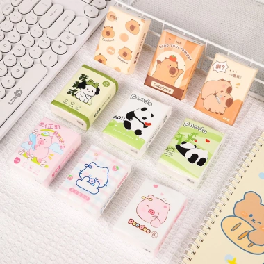 Khăn Giấy Khô Mini Cute Đa Năng 9 Gói Bỏ Túi Nhiều Mẫu Dễ Thương Capybara Giá 35k 8