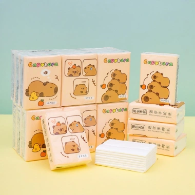 Khăn Giấy Khô Mini Cute Đa Năng 9 Gói Bỏ Túi Nhiều Mẫu Dễ Thương Capybara Giá 35k 10