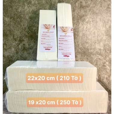 Khăn giấy lau mặt Spa tiệt trùng 500gr - Khăn khô đa năng 250 tờ mềm mịn, 79.000đ 6