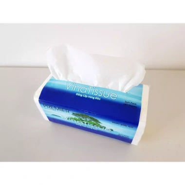 Khăn giấy lụa ăn rút PREMIER Vinatissue 280 tờ – Siêu mềm, không tẩy trắng, chỉ 60.760₫