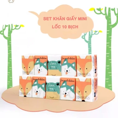 Khăn Giấy Mini Bỏ Túi 8 Tờ – Mềm Mịn, Không Bụi, Giá 42.000₫, Thích Hợp Đi Học, Làm, Du Lịch 2