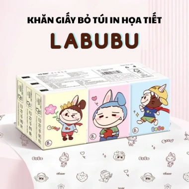 Khăn Giấy Mini Bỏ Túi LABUBU 3 Lớp Siêu Cute, Tiện Lợi Du Lịch - 32.000₫