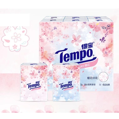 Khăn giấy mini bỏ túi Temp Cao Cấp lốc 12-18 gói, có mùi và không mùi, giá 80.000 đồng