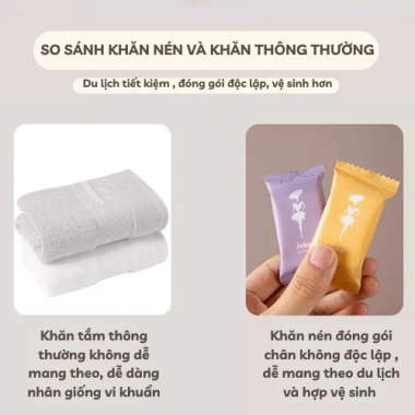 Khăn Giấy Nén Du Lịch 7/14 Gói Vải Không Dệt Mềm Mại, An Toàn Cho Da Nhạy Cảm - Giá Ưu Đãi 20.000đ 7