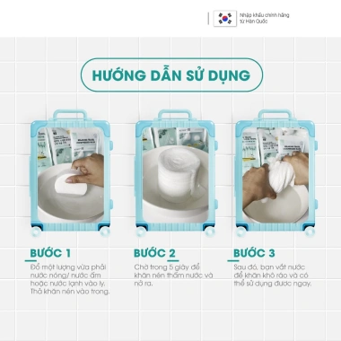 Khăn Giấy Nén Du Lịch Cao Cấp Tiện Lợi Gói 20-50 Viên Phù Hợp Đi Dã Ngoại Giá 85k
