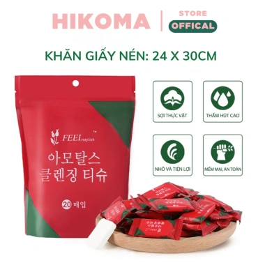 Khăn Giấy Nén Hàn Quốc Cao Cấp 1 Lần – Tiện Lợi Khi Du Lịch, Giá 4.500đ