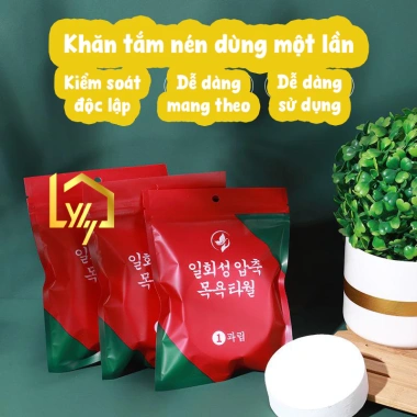 Khăn Giấy Nén Hàn Quốc Cao Cấp 70x140cm Gói 20 Viên Tiện Lợi Du Lịch Công Tác 3