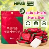 Khăn giấy nén Hàn Quốc MIYABI 2 lớp 24x30cm COMBO 10 viên kẹo du lịch công tác cao cấp 20.000 VND