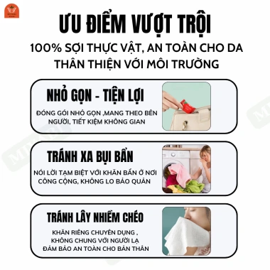Khăn giấy nén Hàn Quốc MIYABI 2 lớp 24x30cm COMBO 10 viên kẹo du lịch công tác cao cấp 20.000 VND 3