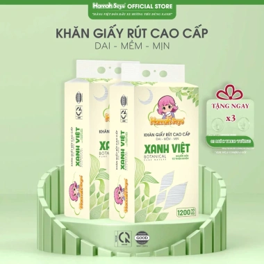 Khăn Giấy Rút 1.200 Tờ Treo Tường Xanh Việt 4 Lớp Dai Mềm Mịn Đa Năng - Giá 129k 5