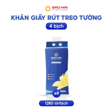 Khăn Giấy Rút 4 Lớp Sao Mai 10 Bịch - Mềm Mại, Thân Thiện Da, Giá Ưu Đãi 149.000₫ 10