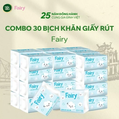 Khăn Giấy Rút Fairy Cloud 4 Lớp Thấm Hút Tốt, An Toàn Cho Da - 300 Tờ 2 Khăn Giấy Rút Fairy Cloud 4 Lớp Thấm Hút Tốt, An Toàn Cho Da - 300 Tờ 2