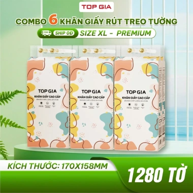 Khăn giấy rút Top Gia thùng 8 bịch treo tường - Siêu dai, mềm mịn, tiện lợi, 169k 10