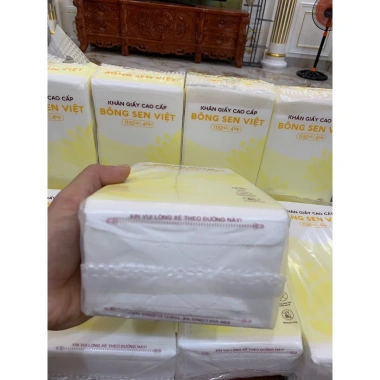 Khăn Giấy Rút Treo Tường Bông Sen Việt 1.280 Tờ - 5 Bịch + 4 Móc Treo, Giá Ưu Đãi 65.000₫