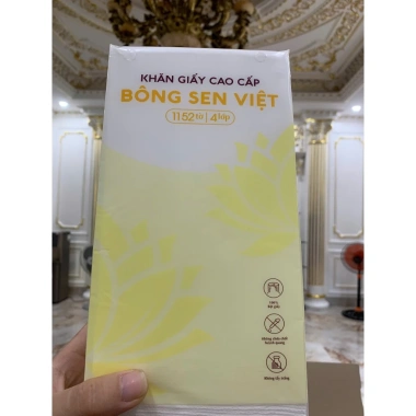 Khăn Giấy Rút Treo Tường Bông Sen Việt 1.280 Tờ - 5 Bịch + 4 Móc Treo, Giá Ưu Đãi 65.000₫