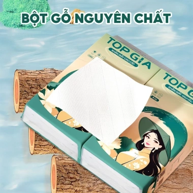 Khăn giấy rút treo tường TopGia 1.280 tờ Sắc Việt 4 lớp mềm mại tặng móc treo 7