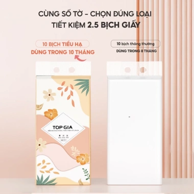 Khăn Giấy Rút Tường 6 Bịch Tiểu Hạ 1.000 Tờ 4 Lớp Bột Giấy Tự Nhiên An Toàn 6