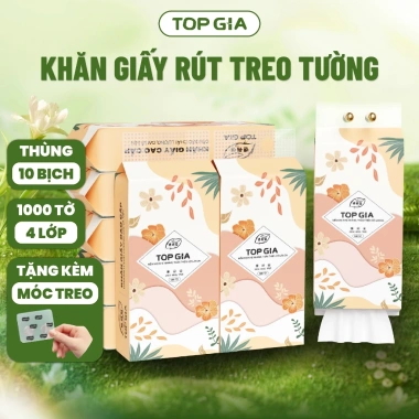 Khăn Giấy Rút Tường 6 Bịch Tiểu Hạ 1.000 Tờ 4 Lớp Bột Giấy Tự Nhiên An Toàn 10