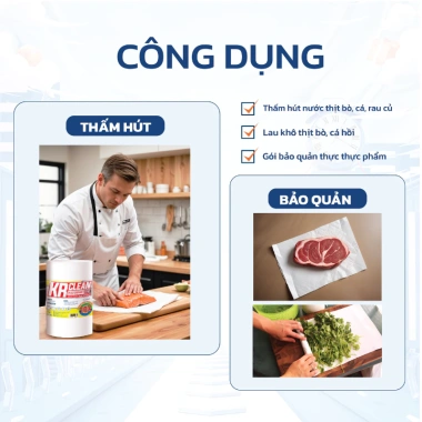 Khăn giấy thấm thực phẩm KRCLEAN 500 tờ 30x20cm - Thấm hút nước, cực dai, đa năng, chỉ 99.000₫ 5 Khăn giấy thấm thực phẩm KRCLEAN 500 tờ 30x20cm - Thấm hút nước, cực dai, đa năng, chỉ 99.000₫ 5