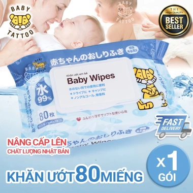 Khăn Giấy Ướt BABY TATTOO Cao Cấp Không Mùi Gói 80 Miếng - Giá Ưu Đãi 59.000 VND 2 Khăn Giấy Ướt BABY TATTOO Cao Cấp Không Mùi Gói 80 Miếng - Giá Ưu Đãi 59.000 VND 2