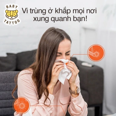 Khăn giấy ướt Baby Tattoo Combo 5 và 10 - 50 tờ, diệt khuẩn, giá ưu đãi 295.000 VND