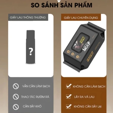 Khăn Giấy Ướt Lau Dọn Xe Ô Tô, Xe Hơi, Giày Dép, Túi Xách Da - Tiện Lợi, Giá 28.240 VND 8