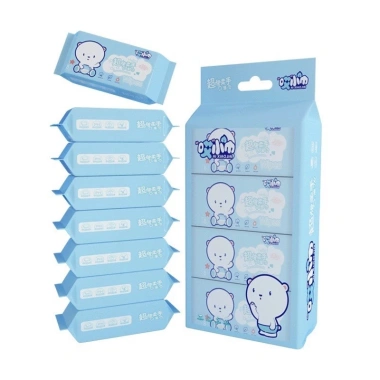 Khăn Giấy Ướt Mini 8 Gói 64 Tờ Bỏ Túi Du Lịch Tiện Lợi Nhỏ Gọn Siêu Xinh Giá 9.000đ