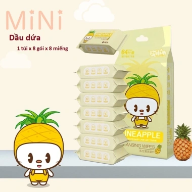 Khăn Giấy Ướt Mini 8 Gói Tiện Lợi, Dùng Khi Du Lịch, Giá Ưu Đãi 30.000 VND