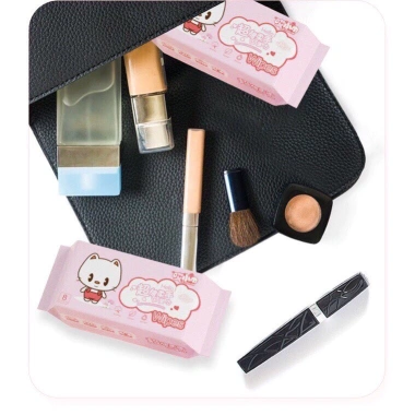 Khăn giấy ướt mini bỏ túi tiện lợi 64 khăn 8 gói - Không gây kích ứng da, độ ẩm cân bằng, chỉ 12.000₫