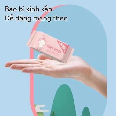 Khăn Giấy Ướt Mini Bỏ Túi Xinh Xắn Set 8 Gói - Tiện Dụng An Toàn Cho Trẻ Nhỏ Giá 20.000đ 6