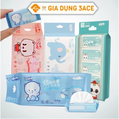 Khăn Giấy Ướt Mini Dễ Thương Bỏ Túi Tiện Lợi cho Trẻ Em Giá Chỉ 6.000₫