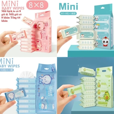 Khăn Giấy Ướt Mini Dễ Thương Bỏ Túi - Tiện Lợi Khi Đi Du Lịch, Đi Ngoài - Giá 67.000đ