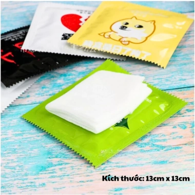 Khăn giấy ướt mini gói vuông giả BCS rửa mặt, lau tay du lịch - chỉ 17.000₫ 9