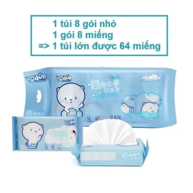 Khăn Giấy Ướt Mini Hoạt Hình Cao Cấp Bỏ Túi Tiện Lợi - Giá 19.900₫