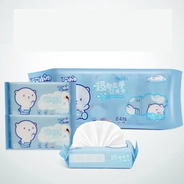 Khăn giấy ướt mini không mùi 1 bịc 8 gói - Hình dễ thương, bỏ túi, chỉ 52.900₫