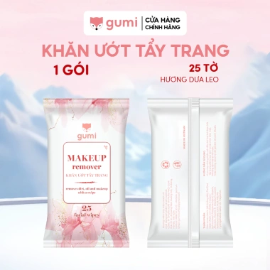Khăn giấy ướt tẩy trang Gumi 25 tờ - Tinh chất dưa leo, giá 25.999 VND