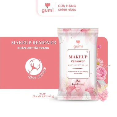Khăn giấy ướt tẩy trang Gumi 25 tờ - Tinh chất dưa leo, giá 25.999 VND