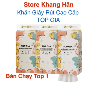 Khăn Giấy Vệ Sinh Treo Tường TopGia Đa Sắc 4 Lớp 1.280 Tờ Thùng 8 Bịch +3 Móc Treo Giá 115.000 VND