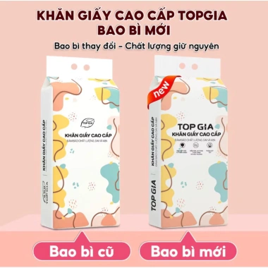 Khăn Giấy Vệ Sinh Treo Tường TopGia Đa Sắc 4 Lớp 1.280 Tờ Thùng 8 Bịch +3 Móc Treo Giá 115.000 VND 3